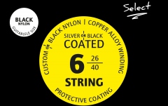 Corzi Guitarlele  Ortega CMS "Select" for Guitarlele 6 String - Black Nylon / .024/.040