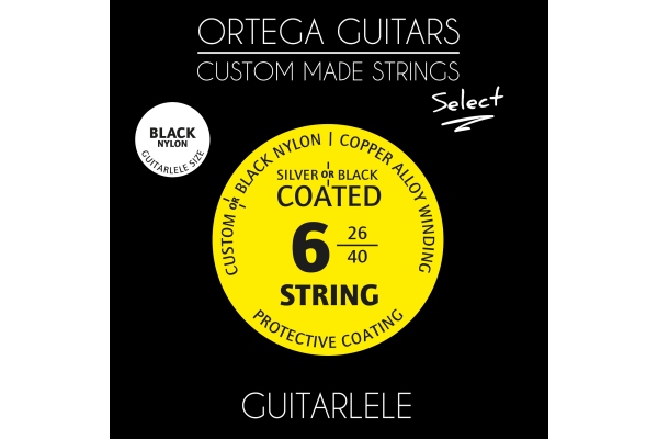 CMS "Select" for Guitarlele 6 String - Black Nylon / .024/.040