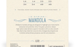 Corzi mandolă Daddario EJ72 PB Mandola Light 14-49