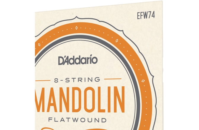 Corzi mandolină Daddario EFW74 Flatwound Medium 11-36