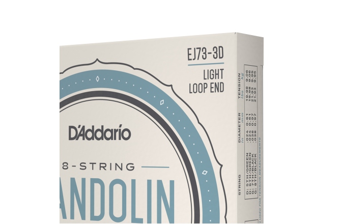 Corzi mandolină Daddario EJ73 PB Light 10-38 3 Sets