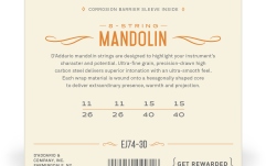 Corzi mandolină Daddario EJ74-3D PB Medium 11-40 3 Sets