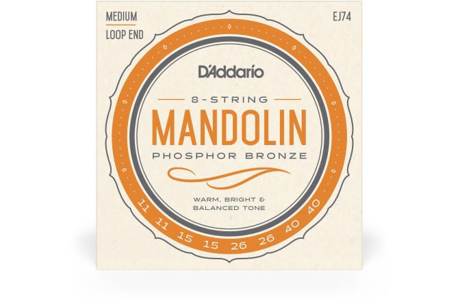 Corzi mandolină Daddario EJ74 PB Medium 11-40
