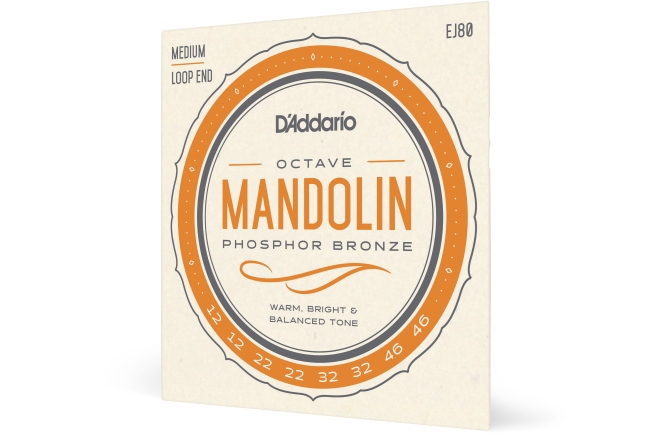 Corzi mandolină Daddario EJ80 PB Octave Mandolin Medium 12-46