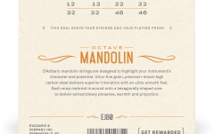 Corzi mandolină Daddario EJ80 PB Octave Mandolin Medium 12-46