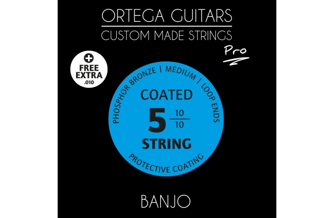Corzi pentru Banjo  Ortega CMS "Pro" for Banjo 5 String - Medium / free Extra 10th String / Phosphor Bronze .010/.10