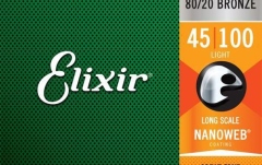Strings for Acoustic Bass Elixir Nanoweb Acoustic Bass 80/20 Bronze 45-100 Light