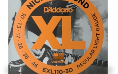 Corzi pentru chitară electrică Daddario EXL110-3D Regular Light 10-46
