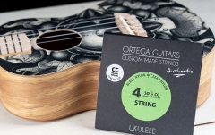 Corzi Ukulele Concert Ortega Custom Made Strings "Authentic" for Concert Ukulele 4 String - Black Nylon / .024/.026