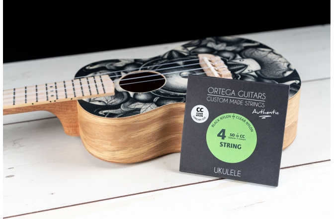 Corzi Ukulele Concert Ortega Custom Made Strings "Authentic" for Concert Ukulele 4 String - Clear Nylon / .024/.026
