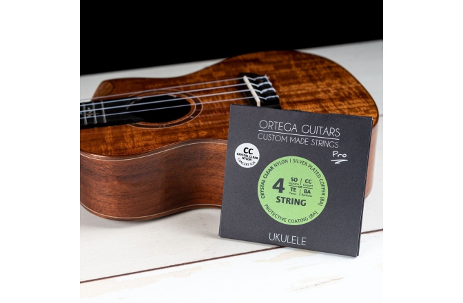 Corzi Ukulele Concert Ortega Custom Made Strings "Pro" for Concert Ukulele 4 String - Crystal Nylon / .024/.026