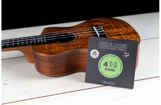 Corzi Ukulele Concert Ortega Custom Made Strings "Pro" for Concert Ukulele 4 String - Crystal Nylon / .024/.026
