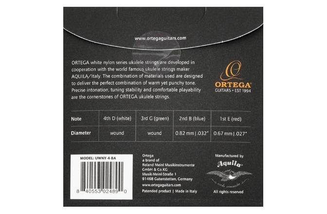 Corzi Ukulele Ortega Strings - for Bariton-Ukulele