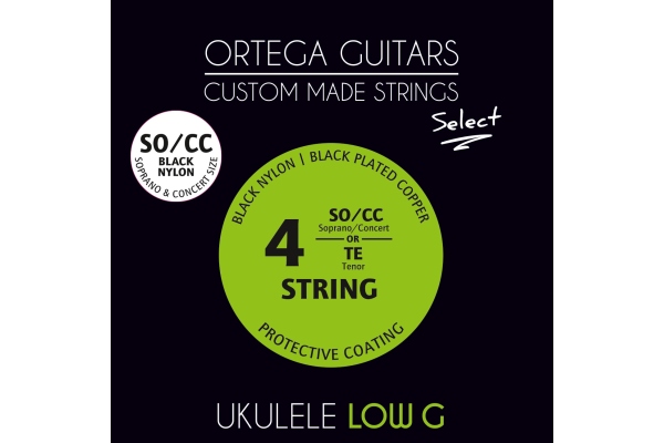 CM Soprano/Concert Low-G Set Black Nylon