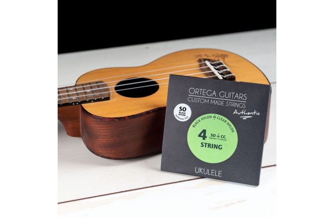 Corzi ukulele sopran Ortega Custom Made Strings "Authentic" for Soprano Ukulele 4 String - Black Nylon / .024/.026