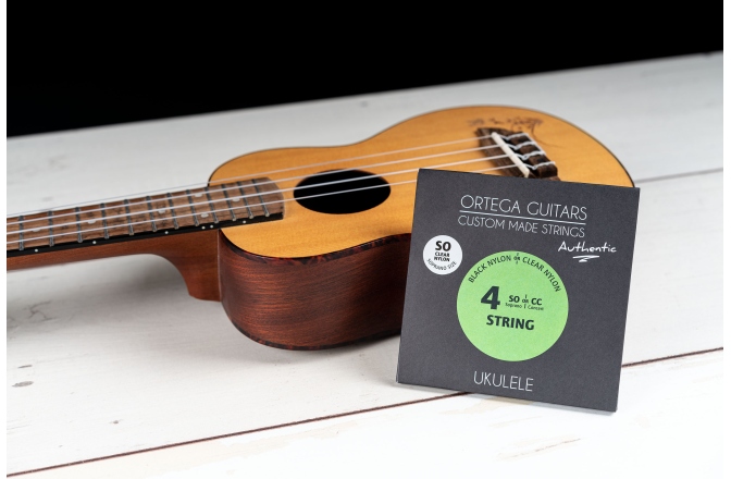 Corzi ukulele sopran Ortega Custom Made Strings "Authentic" for Soprano Ukulele 4 String - Clear Nylon / .024/.026