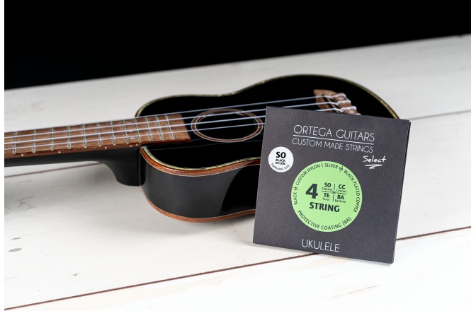 Corzi ukulele sopran Ortega Custom Made Strings "Select" for Soprano Ukulele 4 String - Black Nylon / .024/.026