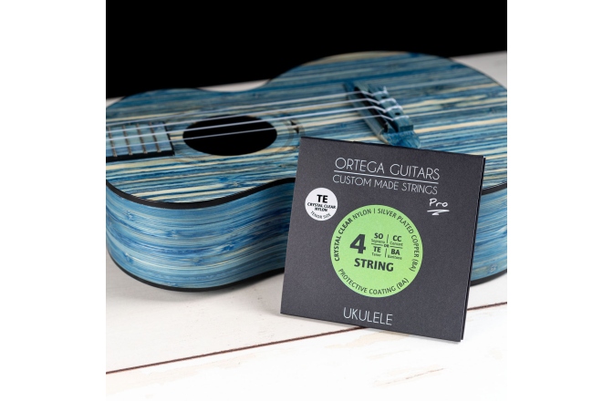 Corzi ukulele tenor Ortega Custom Made Strings "Pro" for Tenor Ukulele 4 String - Crystal Nylon / .026/.028