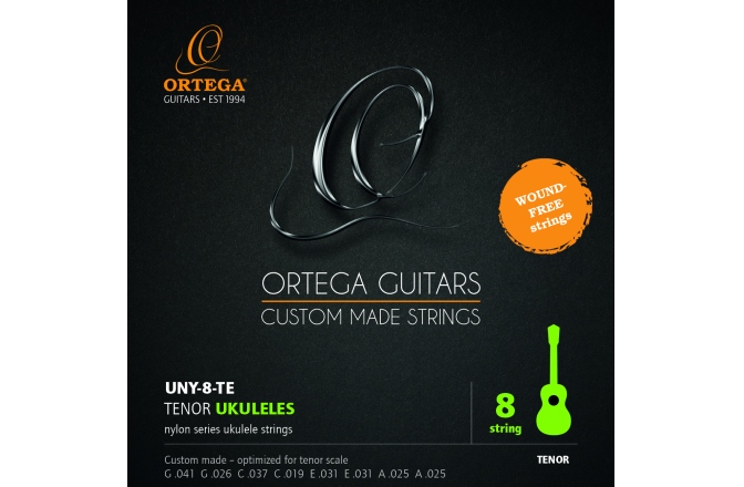 Corzi ukulele Tenor Ortega Nylon Ukulele Strings - 8 pcs. for Tenor Skale Ukuleles