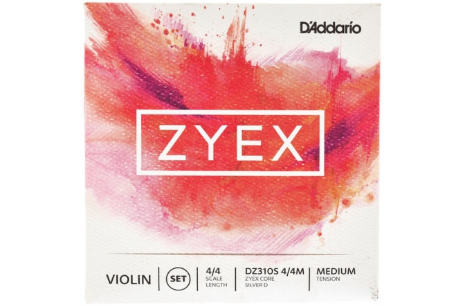 Corzi vioară Daddario Zyex DZ310S Violin Set 4/4 Medium