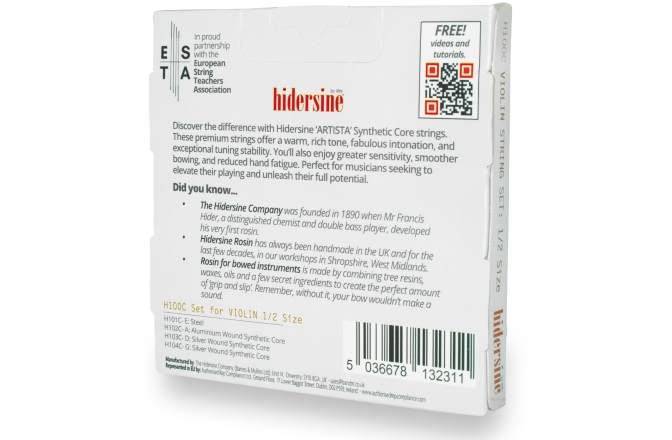 Corzi vioară Hidersine Artista Violin String Set 1/2 - 1/4
