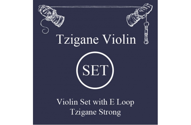 Corzi vioară Larsen Tzigane Multifilament Strong Set 4/4  E oțel buclă