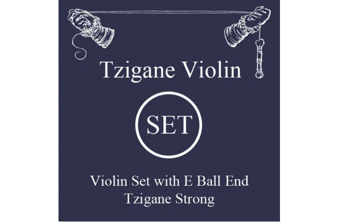 Corzi vioară Larsen Tzigane Set 4/4  Strong Ball- End