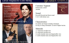 Corzi violoncel Larsen  Magnacore G Wolfram Strong