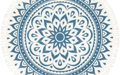 Covor meditație Meinl Meditation Rug 78" / 200 cm - Navy Blue / Floral Design