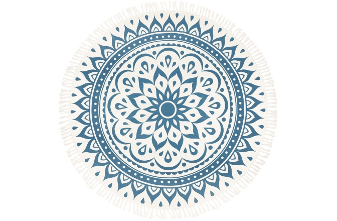 Covor meditație Meinl Meditation Rug 78" / 200 cm - Navy Blue / Floral Design