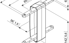 Cupla pentru barele de interfata seria PFB34xx  Vogels PFA9104