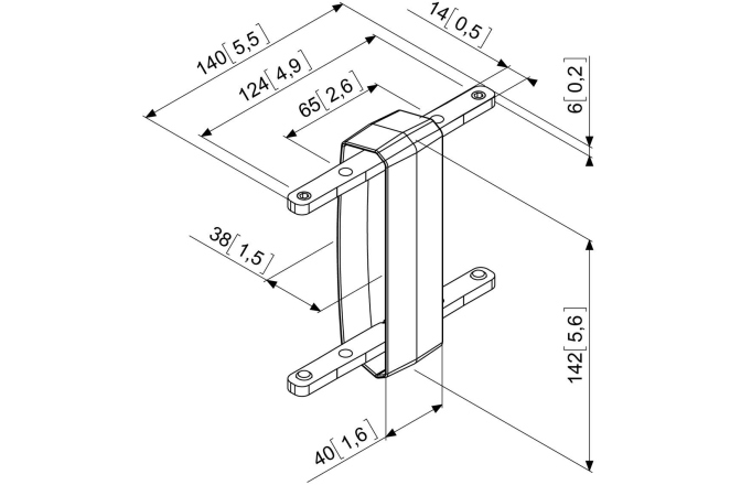 Cupla pentru barele de interfata seria PFB34xx  Vogels PFA9104