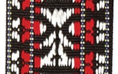 Curea Banjo Daddario Woven Banjo Strap Hootenanny Red and Silver