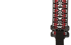 Curea Banjo Daddario Woven Banjo Strap Hootenanny Red and Silver