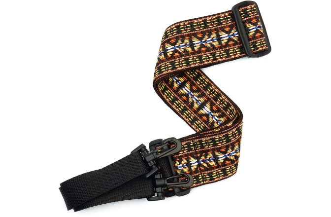 Curea Banjo Daddario Woven Banjo Strap Hootenanny Yellow and Brown
