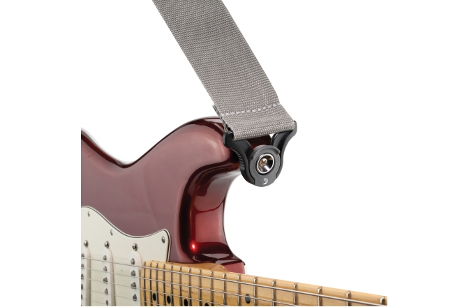 Curea chitară auto-lock Daddario  Auto Lock Polypro Guitar Strap Silver