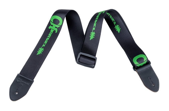 Curea chitară Chauvet Charvel Strap Black with Green Logo