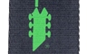 Curea chitară Chauvet Charvel Strap Black with Green Logo