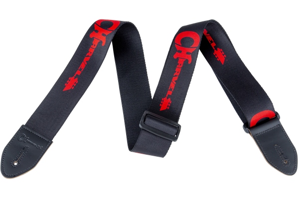 Charvel Strap Black with Red Logo