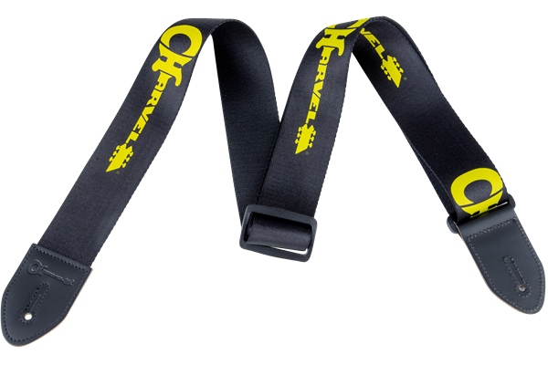 Charvel Strap Black with Yellow Logo