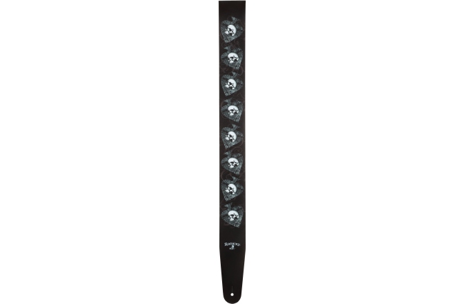 Curea chitară Daddario Alchemy Leather Guitar Strap Skulls in Spades