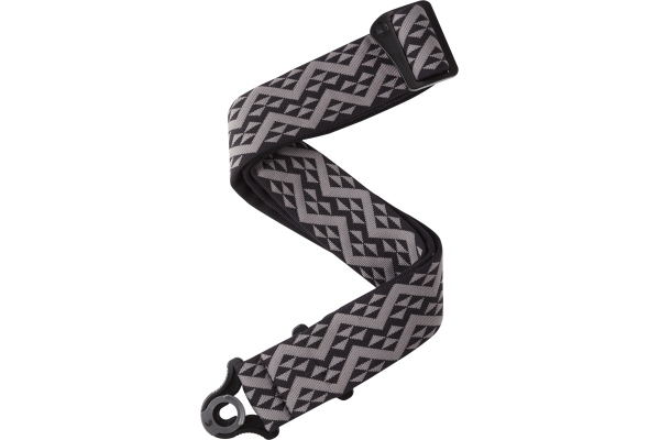 Auto Lock Guitar Strap Black Padded Geometric Auto Lock Guitar Strap Black Padded Geometric