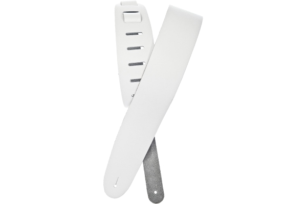 Basic Classic Leather Guitar Strap White
