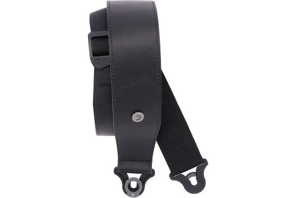 Comfort Leather Auto Lock Guitar Strap Black