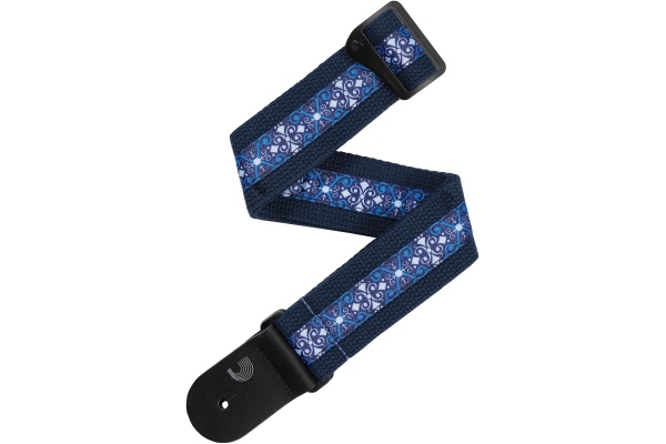 Deluxe Cotton Guitar Strap Blue Deluxe Cotton Guitar Strap Blue