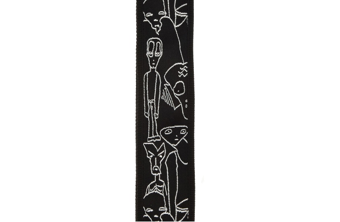 Curea chitară Daddario Joe Satriani Guitar Strap Silver Sketches