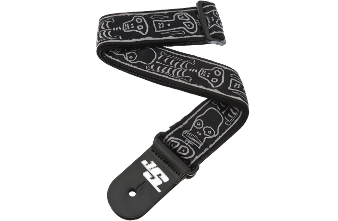 Curea chitară Daddario Joe Satriani Guitar Strap Skull n' Bones