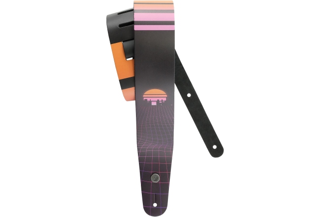 Curea chitară Daddario Outrun Printed Leather Guitar Strap Power Grid