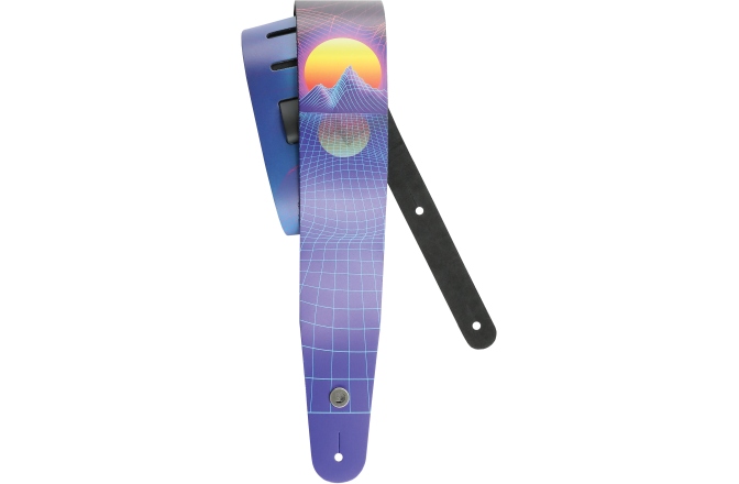 Curea chitară Daddario Outrun Printed Leather Guitar Strap Sunset