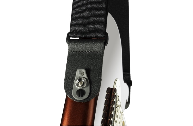 Curea chitară Daddario Pad Lock Woven Guitar Strap Lightning Black Tubular